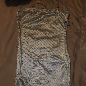 Rhinestone Fishnet Dress